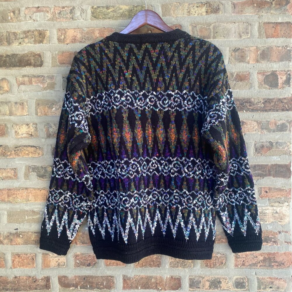 Vintage Concrete Mix 90s cardigan button down sweater multicolor grandpa Men's S - Picture 5 of 7